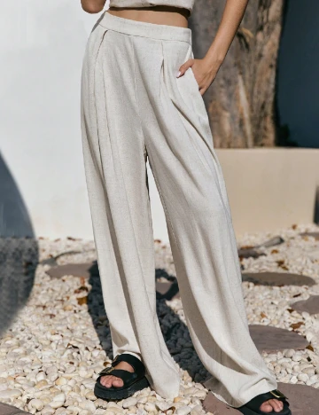 Pantaloni SHEIN, bej Crem
