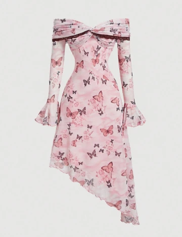 Rochie scurta SHEIN, roz