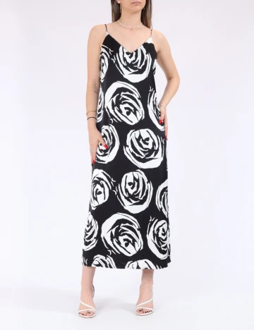 Rochie medie Only, alb/negru Alb
