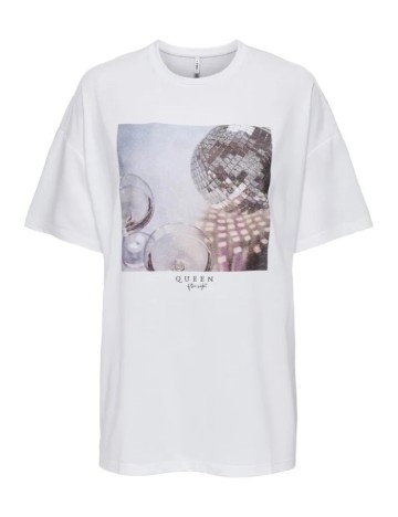 
						Tricou Oversize Only, alb