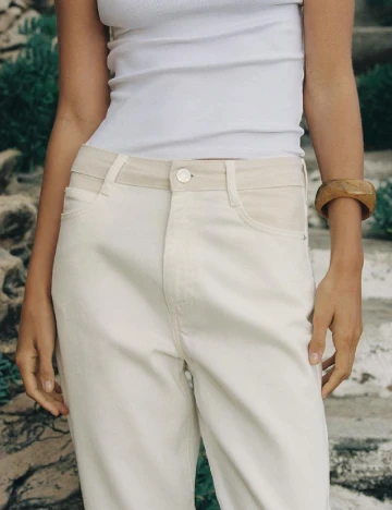 Blugi Zara, alb