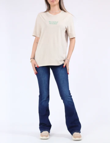 Tricou Only, bej Crem