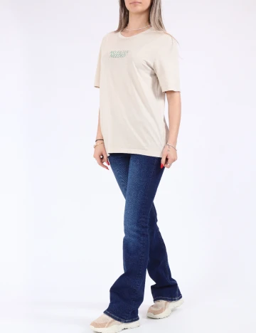 Tricou Only, bej Crem