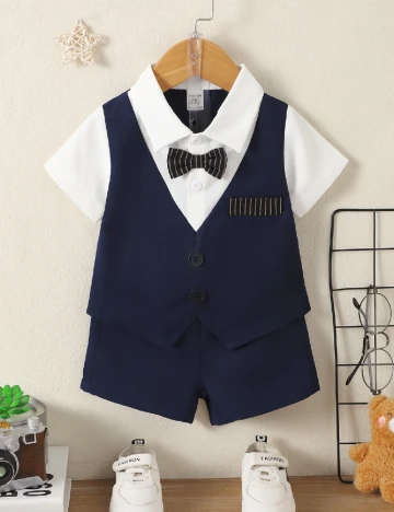 Compleu Shein Kids, albastru Albastru