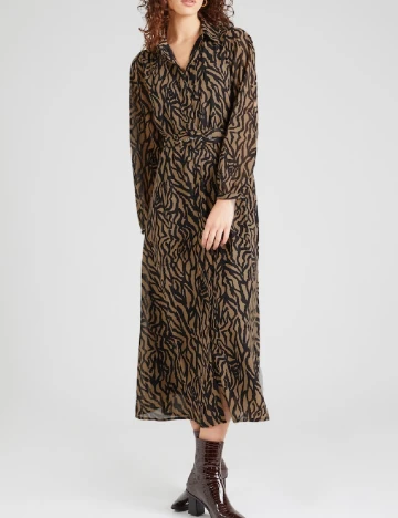 Rochie lunga Only, negru/maro Maro