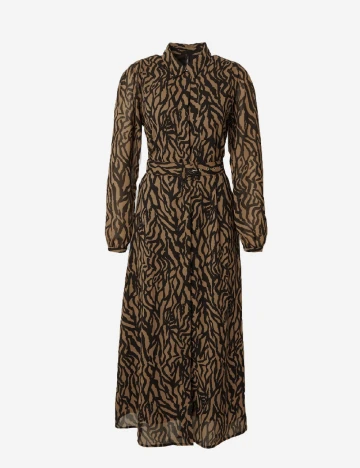 Rochie lunga Only, negru/maro Maro