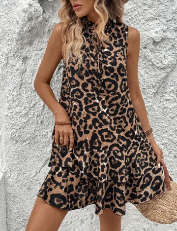 Rochie scurta SHEIN, animal print
