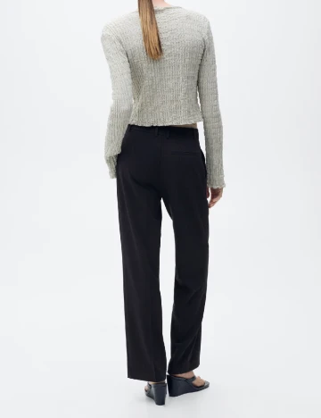 Pantaloni Mango, bleumarin inchis Albastru