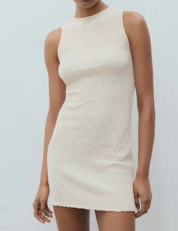 Rochie scurta Mango, crem