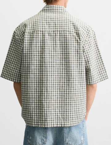 Camasa Zara, crem/albastru