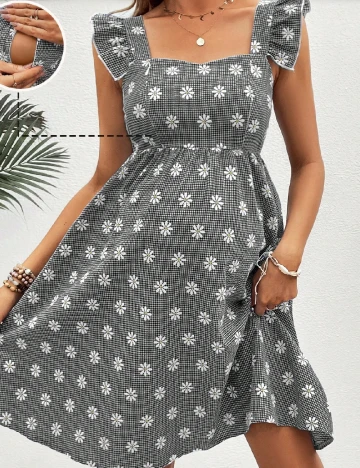 Rochie scurta SHEIN Maternity, gri