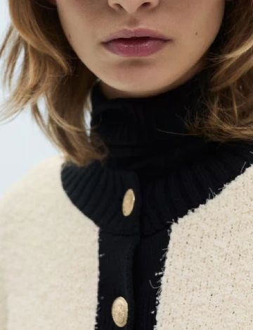 Cardigan Mango, crem Crem