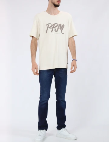 Tricou Jack&Jones, crem