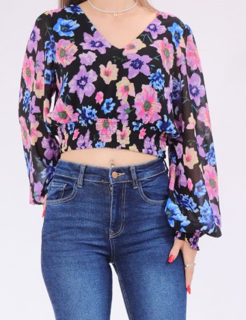 
						Top Only, floral print