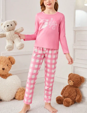 Pijama Shein Kids, roz Roz