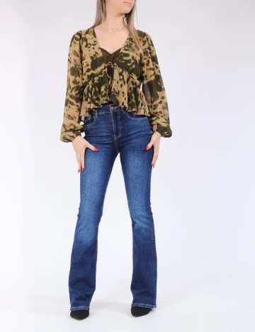 Bluza Only, maro/verde Maro