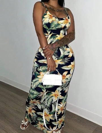 Rochie lunga SHEIN, floral print