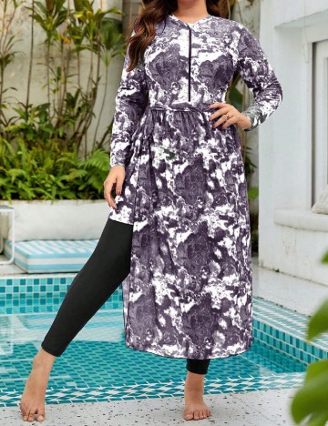 
						Costum de baie SHEIN CURVE, mov