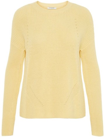 Pulover Pieces, galben, XS