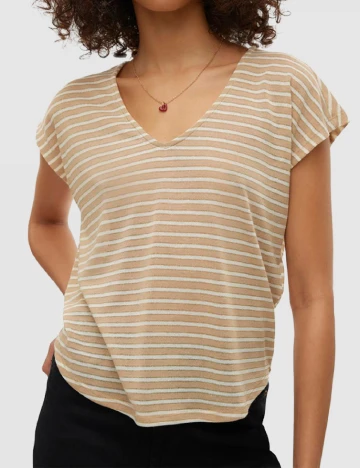 Tricou Vero Moda, crem Crem