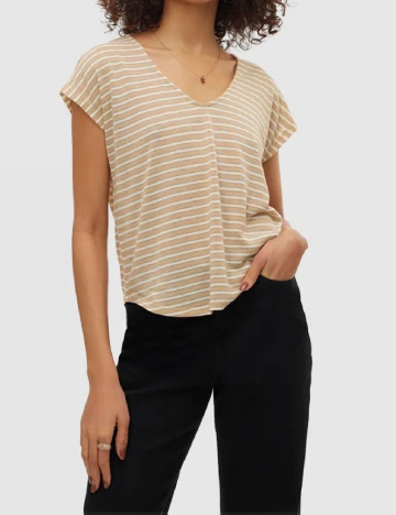 Tricou Vero Moda, crem Crem