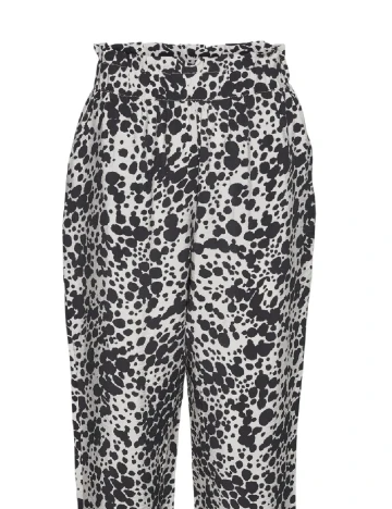 Pantaloni Vero Moda, bej/negru