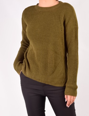 Pulover Pieces, kaki, S