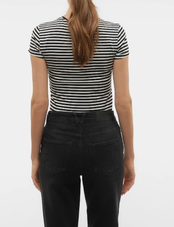 Tricou Vero Moda, alb/negru