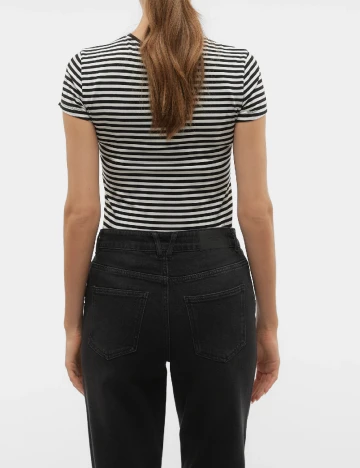 Tricou Vero Moda, alb/negru