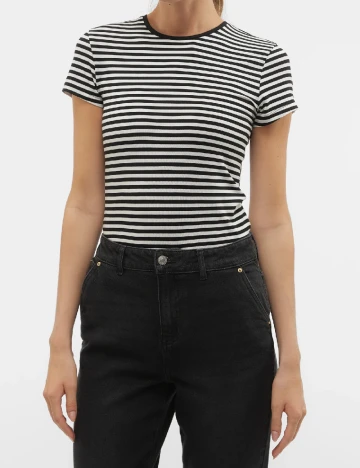 Tricou Vero Moda, alb/negru