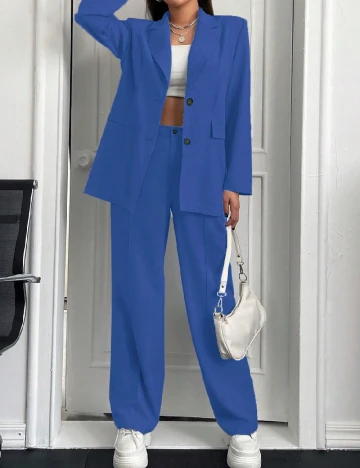 Costum SHEIN, albastru Albastru