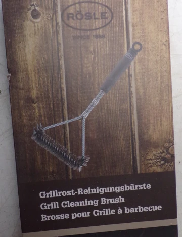 Perie pentru curatarea gratarului ROSLE, negru Negru
