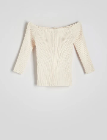 Bluza Reserved, ecru Alb