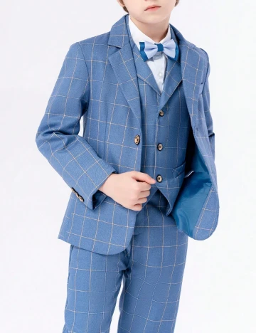Costum Shein Kids, albastru Albastru