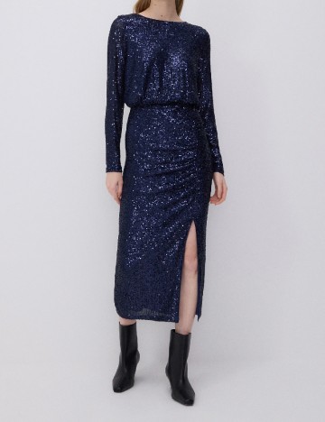 Rochie medie Reserved, bleumarin inchis