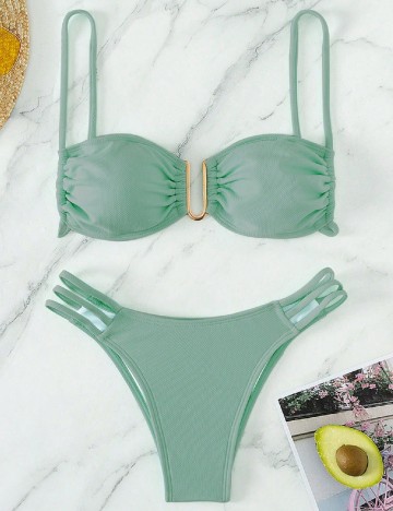 
						Costum de baie SHEIN, verde