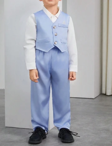 Compleu Shein Kids, albastru Albastru