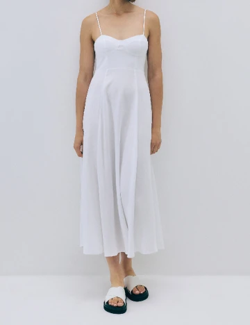 Rochie medie Reserved, alb Alb