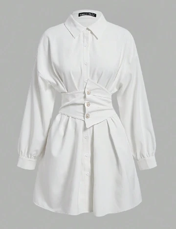 Rochie scurta SHEIN, ecru