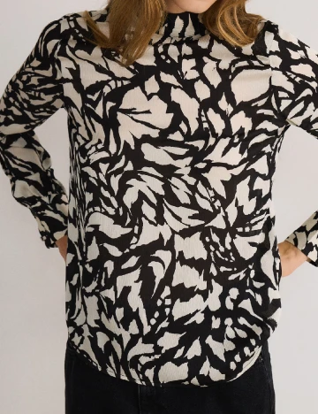 Bluza Reserved, alb/negru