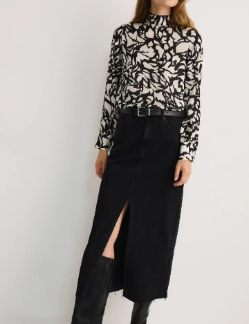 Bluza Reserved, alb/negru