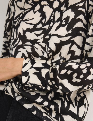 Bluza Reserved, alb/negru