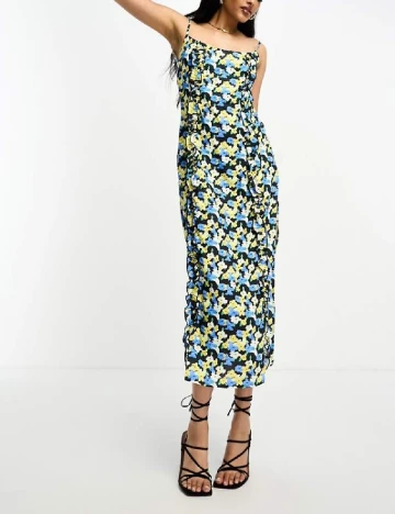 Rochie medie Lola May, floral print Floral print