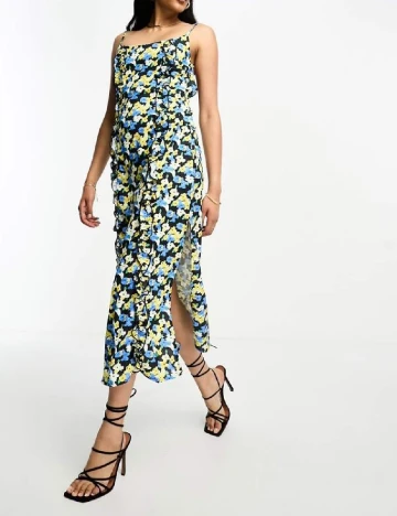 Rochie medie Lola May, floral print Floral print