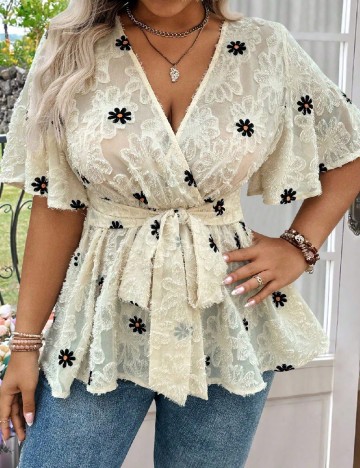 Bluza SHEIN CURVE, crem