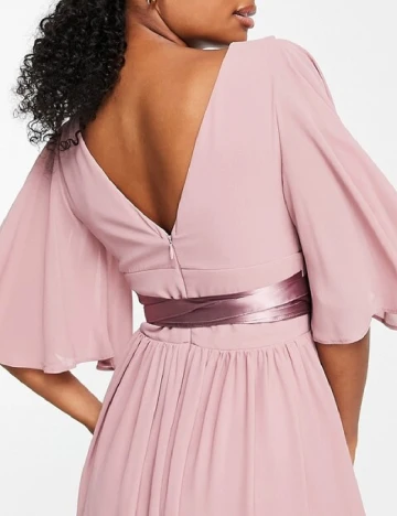 Rochie lunga TFNC London, roz Roz