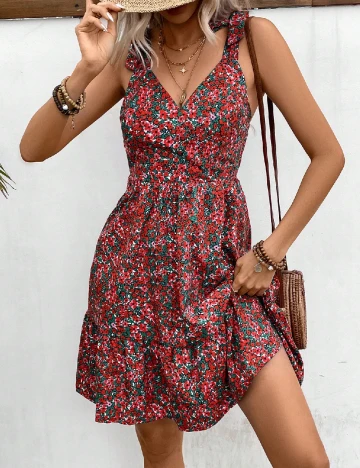 Rochie scurta SHEIN, floral print