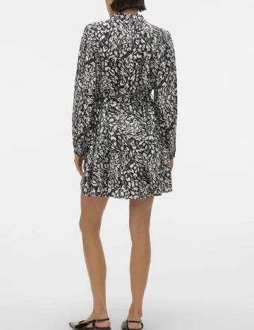 Rochie scurta Vero Moda, alb/negru