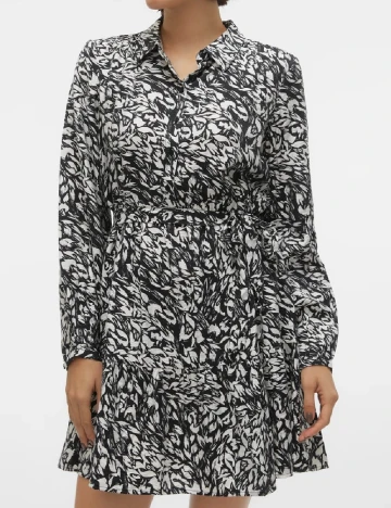Rochie scurta Vero Moda, alb/negru