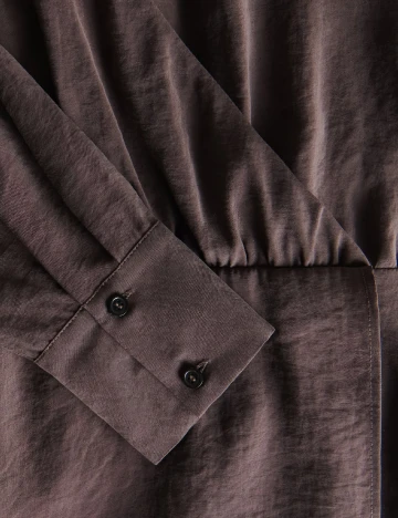 Rochie scurta Reserved, maro inchis